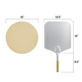 Onlyfire 15 inch round pizza stone for even baking and crisp crust