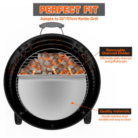 OnlyFire removable baffle detail for flexible grease management.