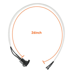 Onlyfire replacement kit includes one plastic switch and two 26-inch wires.