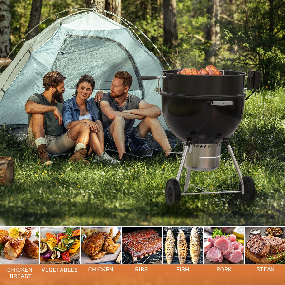 Onlyfire ring kit fits Weber 2290 and many 21.5–22.5 inch kettles