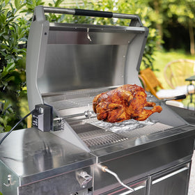 Onlyfire rotisserie bracket supports multiple mounting positions on grills