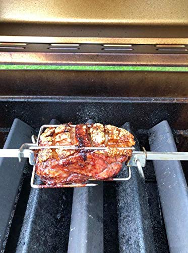 Onlyfire 304 stainless steel rotisserie rod offers durable, rust-resistant build.