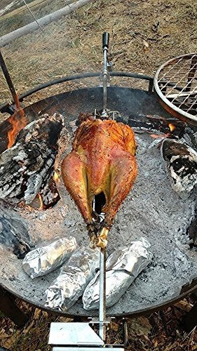 Onlyfire compatible with forks and baskets for varied rotisserie sessions.