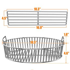 Onlyfire ash basket XL division design enables precise two-zone grilling and ash containment.