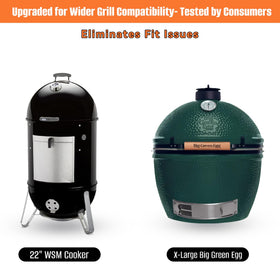 Onlyfire two-zone cooking basket highlights separated zones for sear and slow roast.