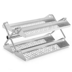 Onlyfire stainless steel rotating tray for versatile grilling on most grills