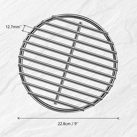 Onlyfire stainless steel fire grate close-up shows durable surface for long-lasting grilling