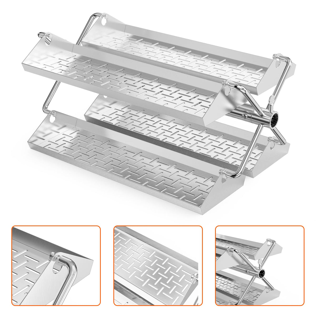 Onlyfire trays measure 13 by 4.5 inches for generous space per dish