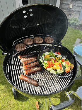 Onlyfire warming rack Big Green Egg compatible increases cooking capacity