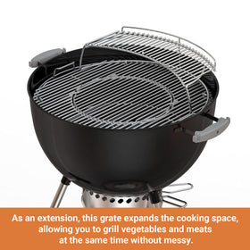 Onlyfire warming rack Kamado Joe compatible expands edge space