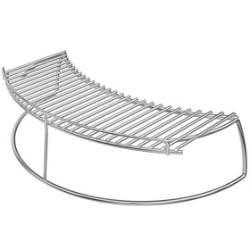 Onlyfire warming rack perimeter design surrounds the main grate for extra space
