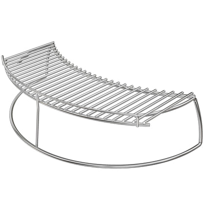 Onlyfire warming rack perimeter design surrounds the main grate for extra space