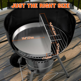 OnlyFire stainless steel water reservoir filled to sustain moisture.