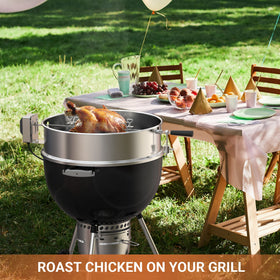 Onlyfire Weber 22inch ring counter-balance-kit ensures balanced roasting.