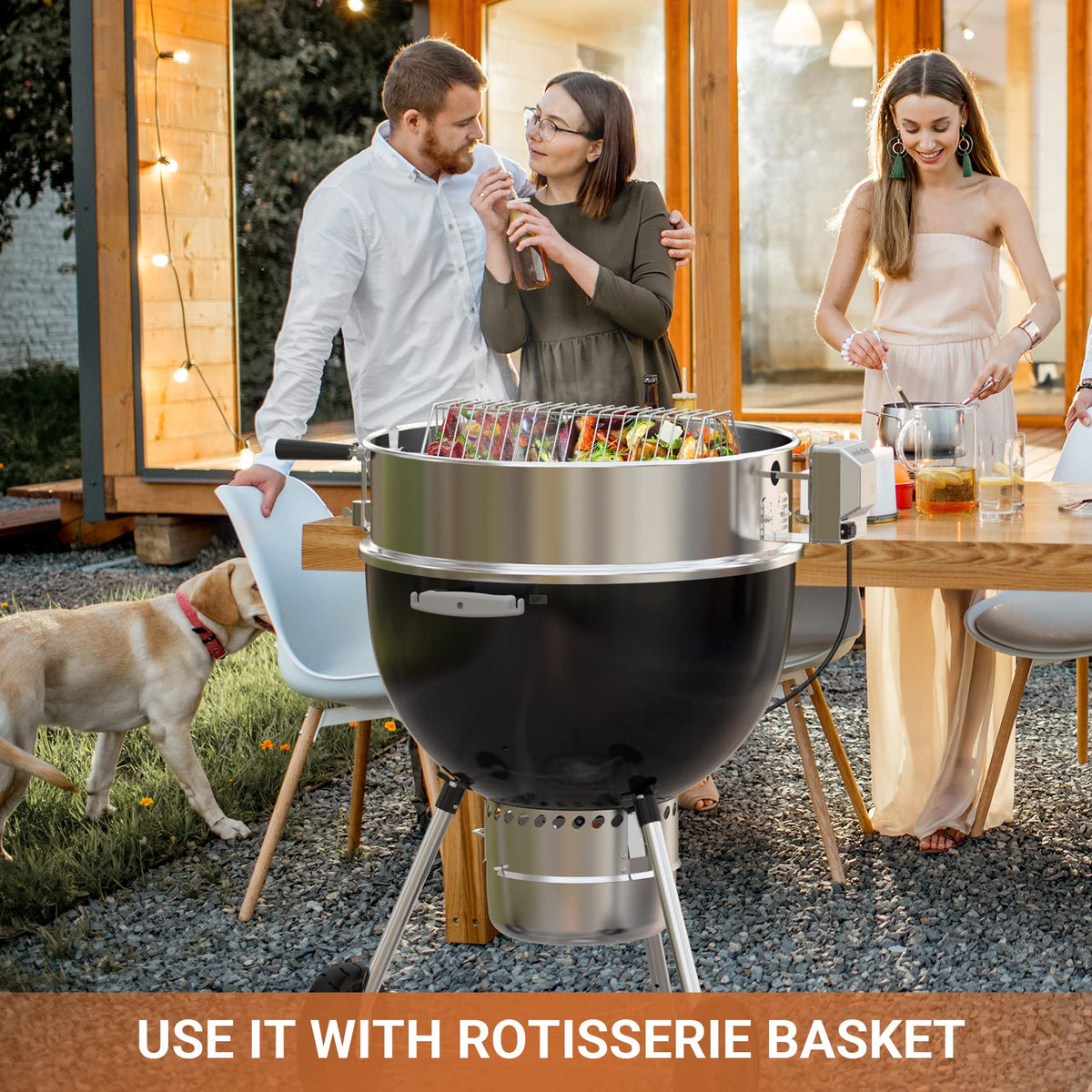 Onlyfire Weber 22inch ring meat-forks support safe handling of poultry.