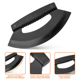 Onlyfire Weber-compatible kettle scraper ensures safe contact with porcelain surfaces.