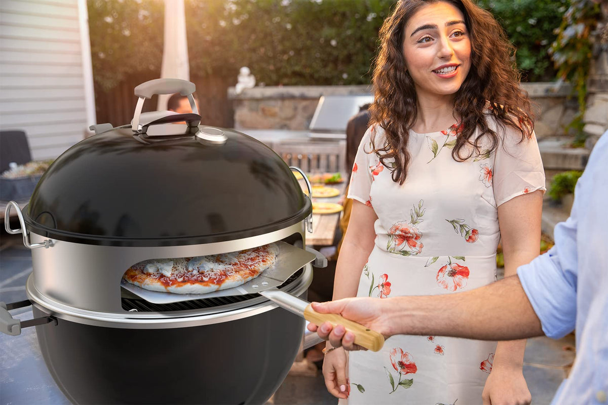 Onlyfire transforms a Weber kettle into a home wood fired pizza oven