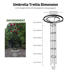 OnlyGarden 6.9ft obelisk trellis anchors roses and climbers vertically.