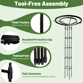 OnlyGarden stackable trellis design suits beds and large pots.