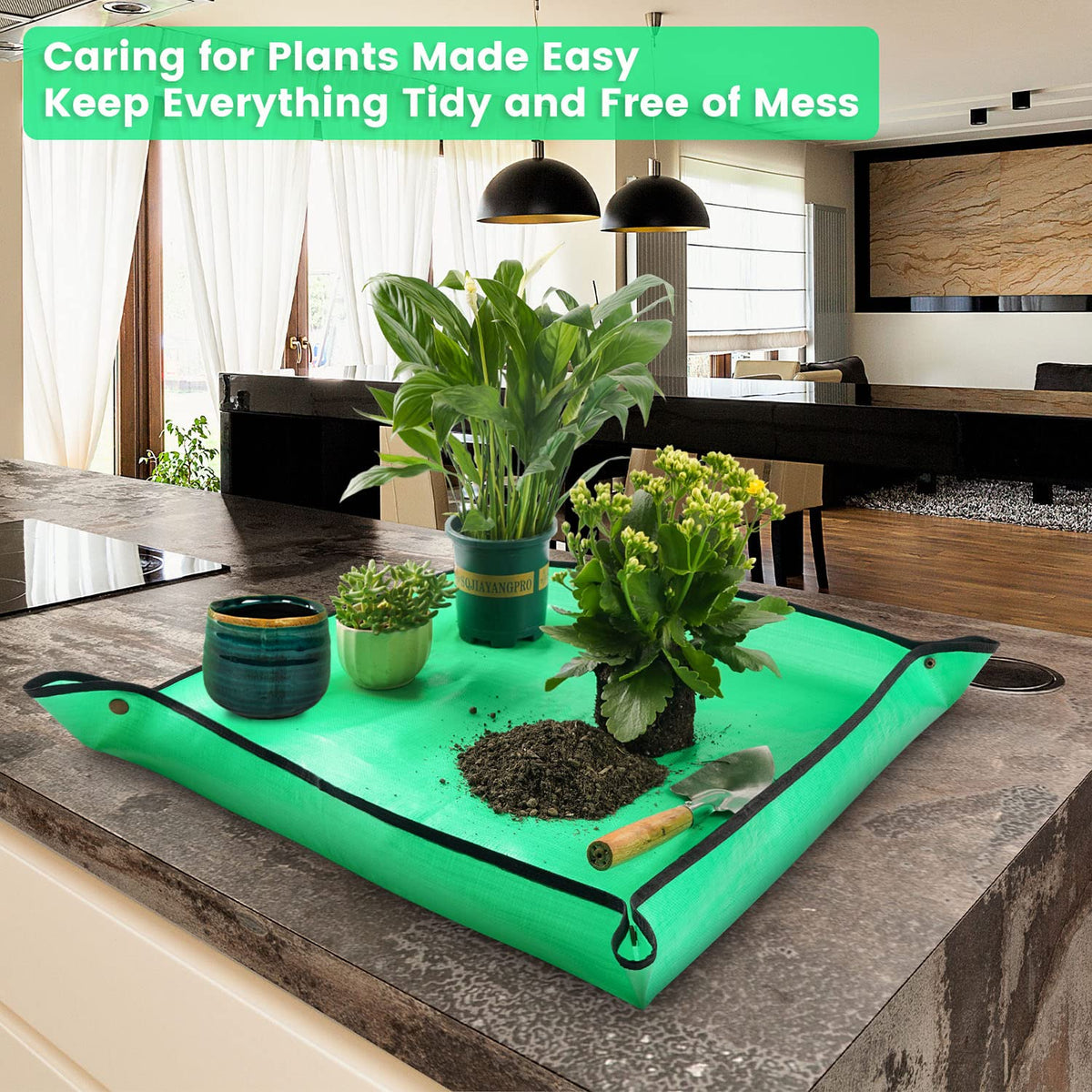 Onlysuki copper buckle corners prevent spills and floor staining during potting.