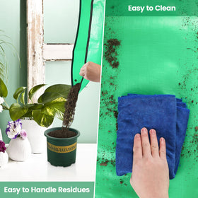 Onlysuki included straps help store mats securely after gardening tasks.