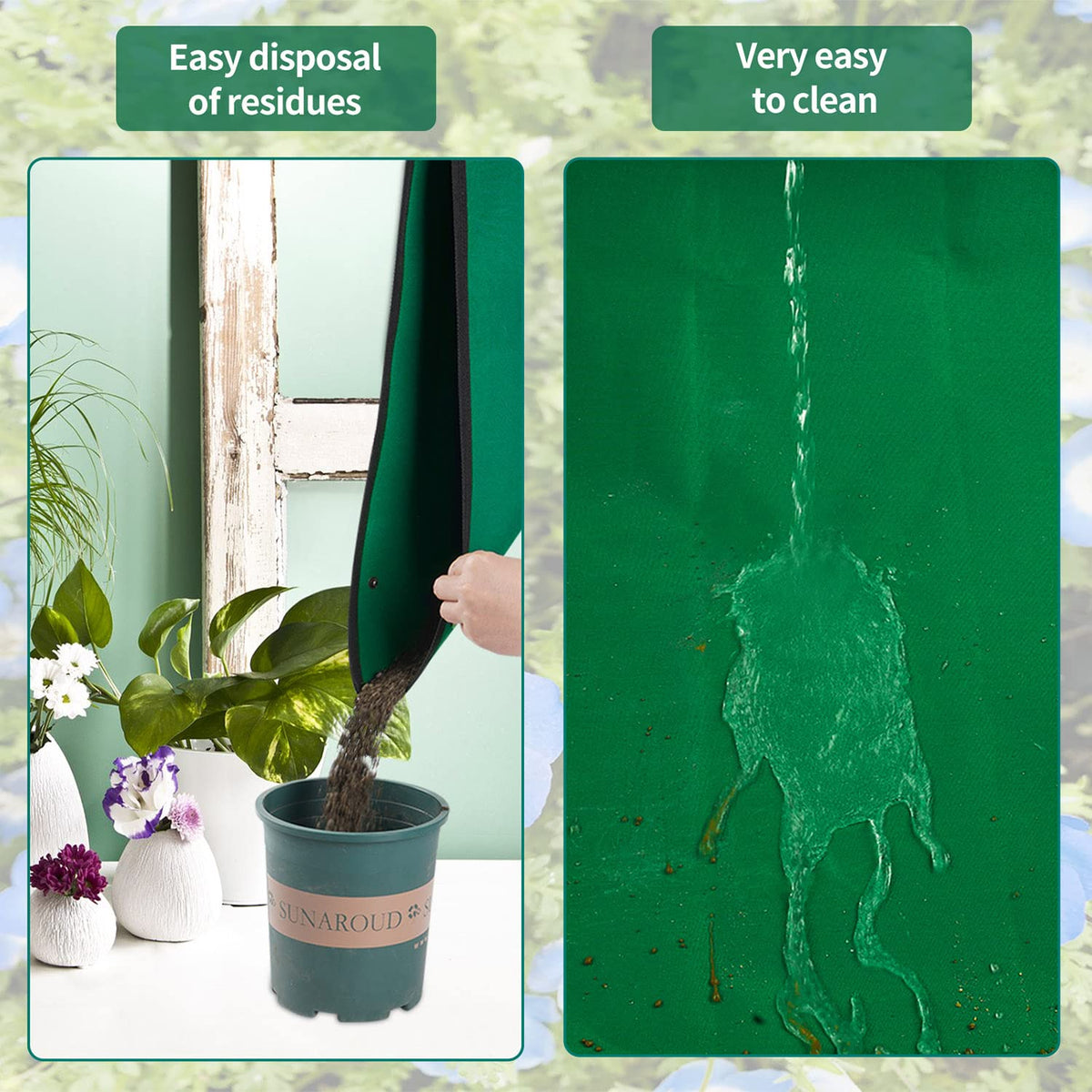Onlysuki indoor-plants-repotting-area-mat suits compact spaces.