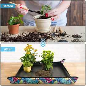Onlysuki potting mat corners buckles prevent spills and protect floors.