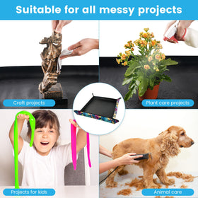 Onlysuki potting mat folded for compact storage after gardening.