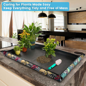 Onlysuki repotting mat dirt-control keeps desks clean during potting.
