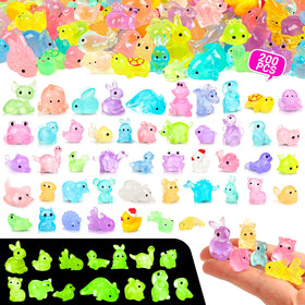 Onsioesd luminous mini resin animals for dollhouse decor and crafts