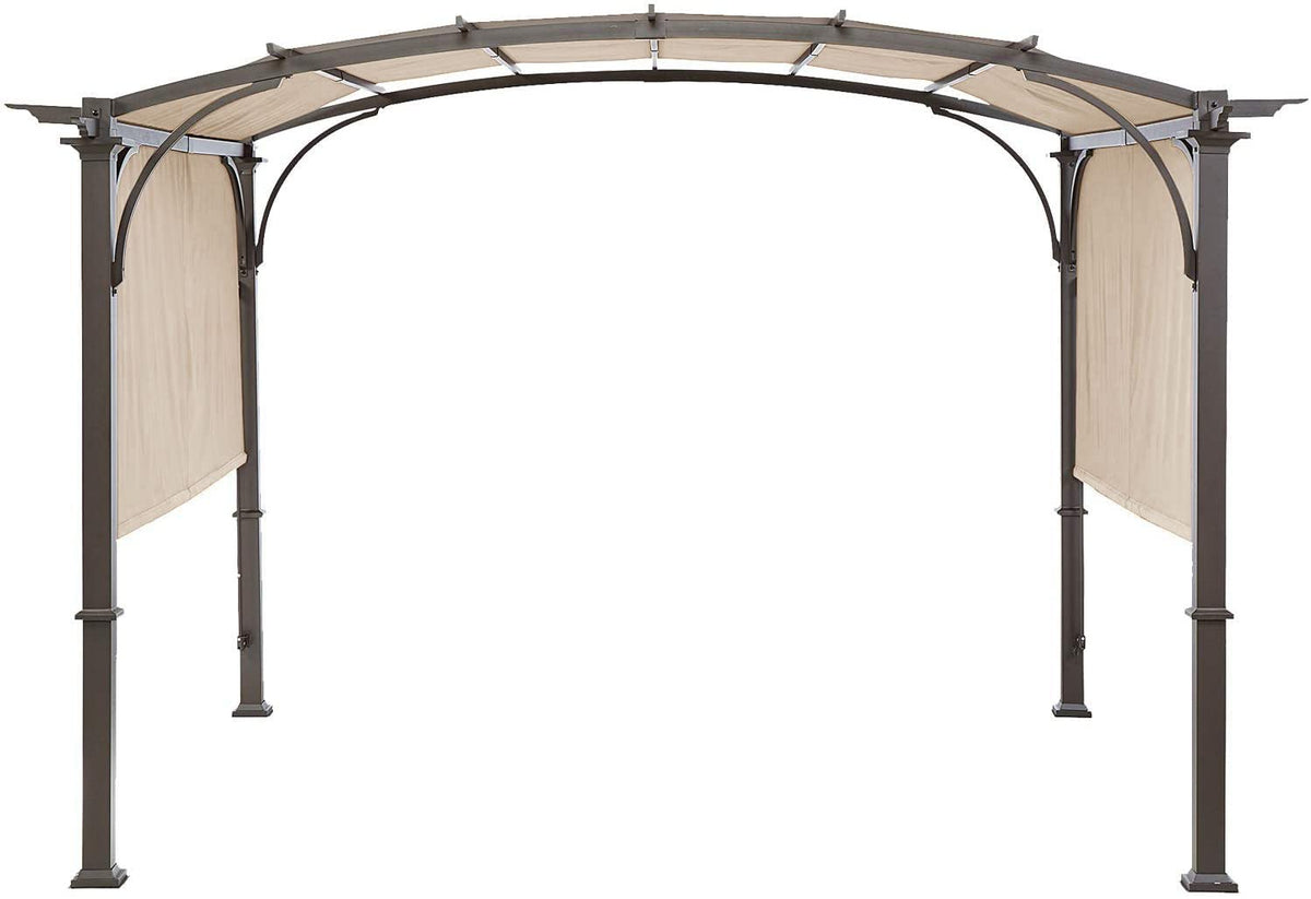 ontheway Universal Doubleton beige canopy front view for pergola shade and protection