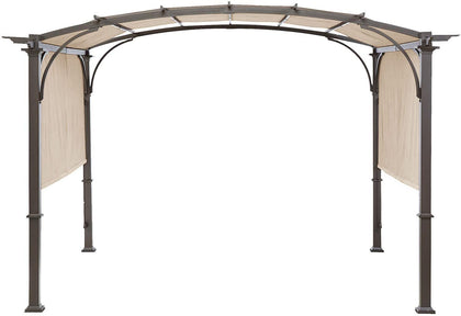 ontheway Universal Doubleton beige canopy front view for pergola shade and protection