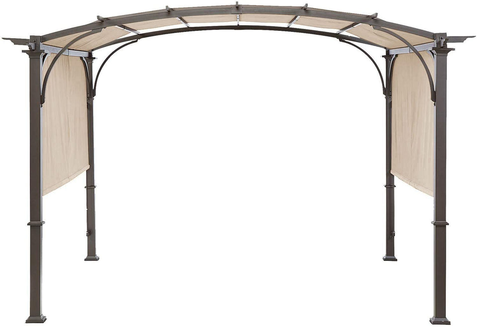 ontheway Universal Doubleton beige canopy front view for pergola shade and protection
