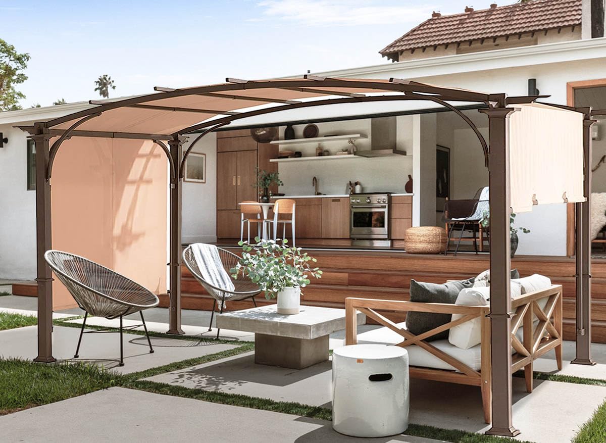 ontheway Universal Doubleton beige canopy rear view with clean lines