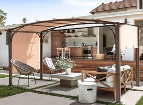 ontheway Universal Doubleton beige canopy rear view with clean lines