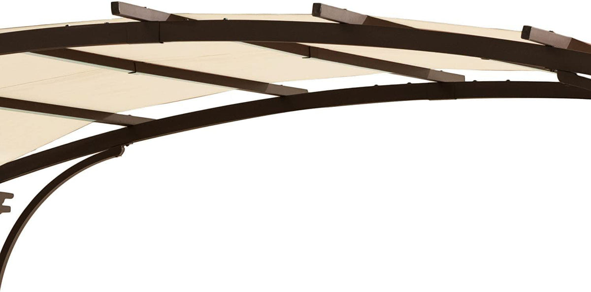 ontheway Universal Doubleton beige canopy side view on pergola