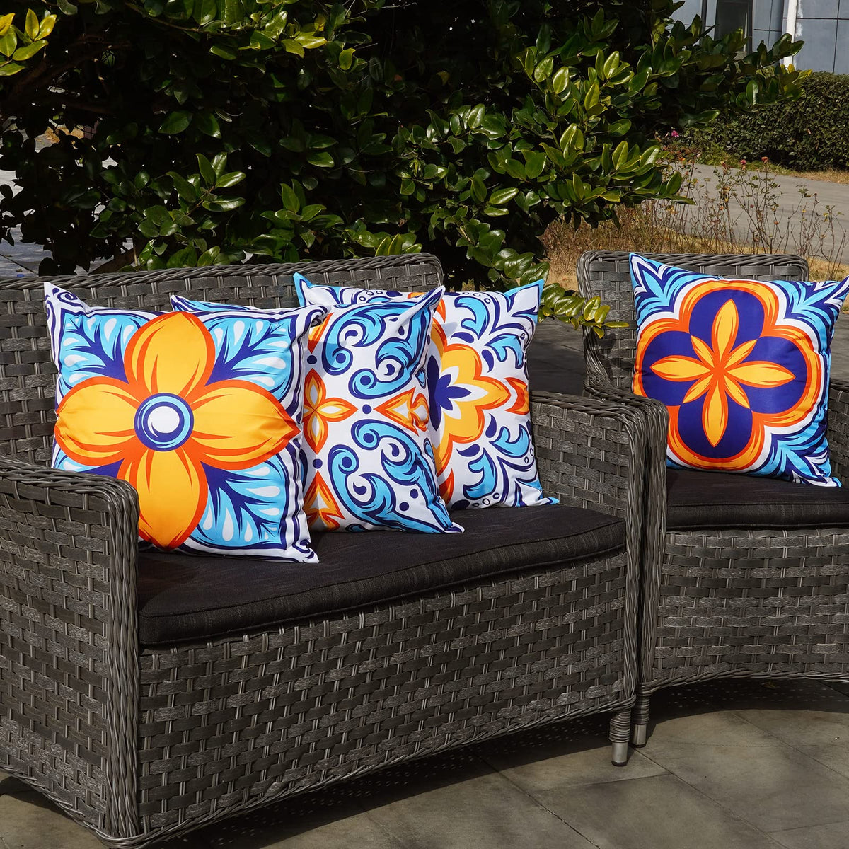 ONWAY farmhouse-style throw pillow cover for couch and porch