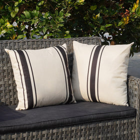 ONWAY outdoor pillow cover in beige stripe, 20x20, ideal for patio styling.