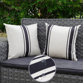 ONWAY waterproof fabric closeup showing stain resistance for outdoor seating.