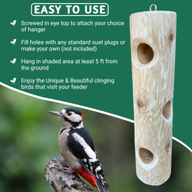 ONWRD woodpecker-friendly bird feeder designed to attract clinging woodpeckers