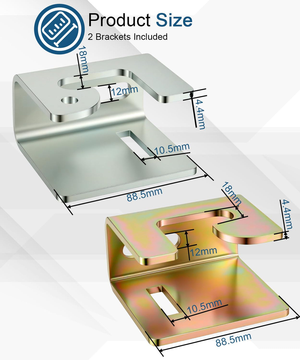 ONYUOKU installation diagram showing bolt-on deck hanger placement.