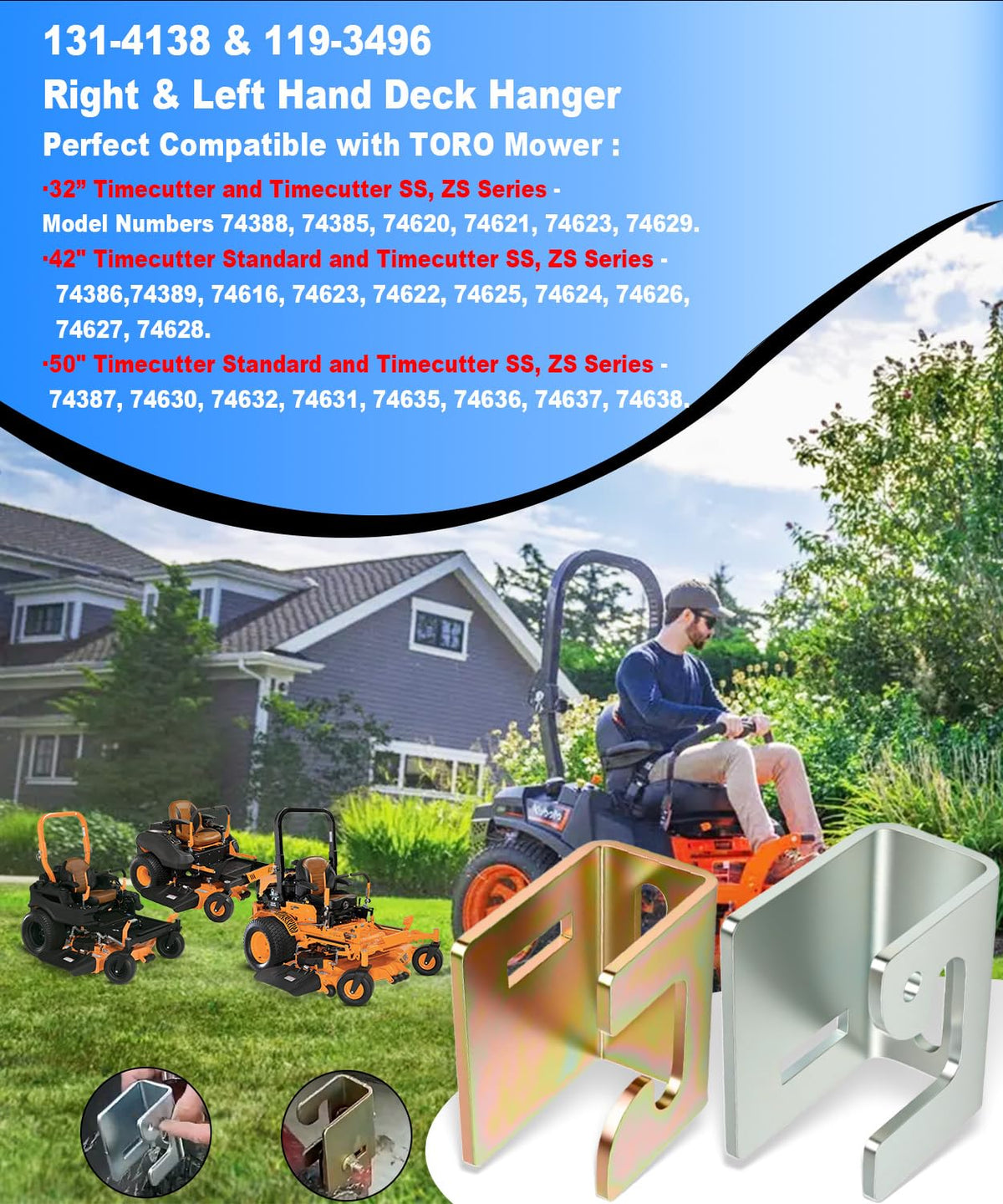 ONYUOKU Toro TimeCutter 32-inch bracket supports stable deck alignment.