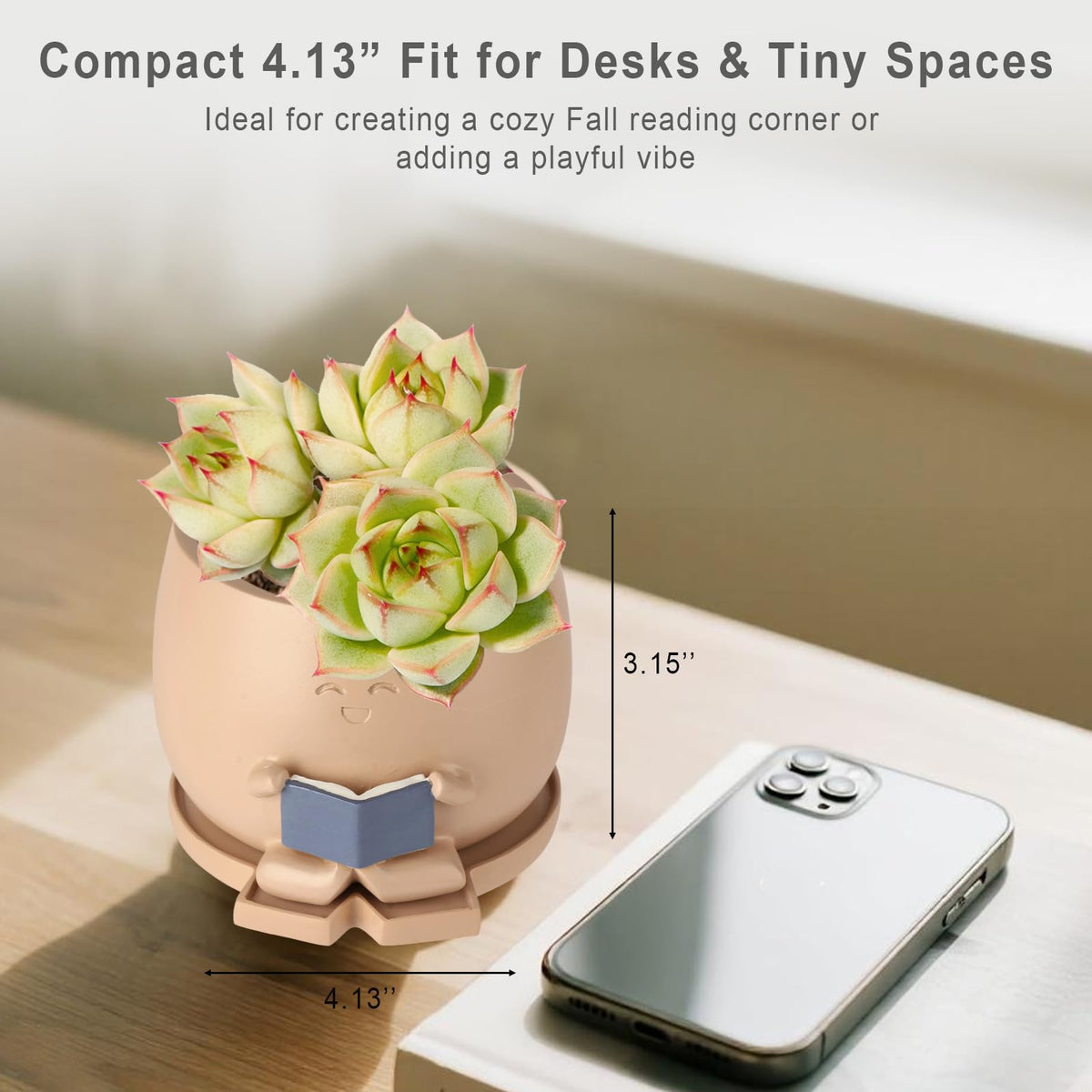 Detachable base design makes watering easier and cleaner.