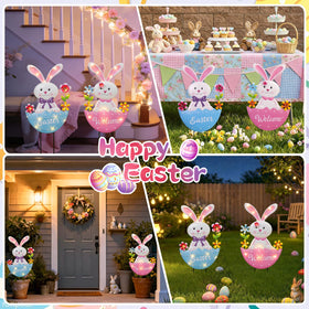 ooLALoo front-porch spring decor enhances seasonal welcome for guests.