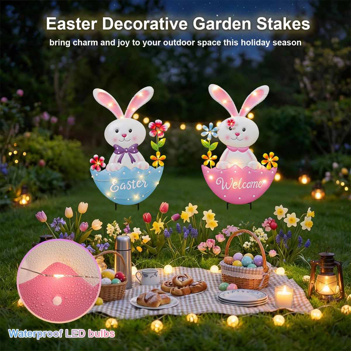 ooLALoo rust-resistant metal material withstands outdoor weather.