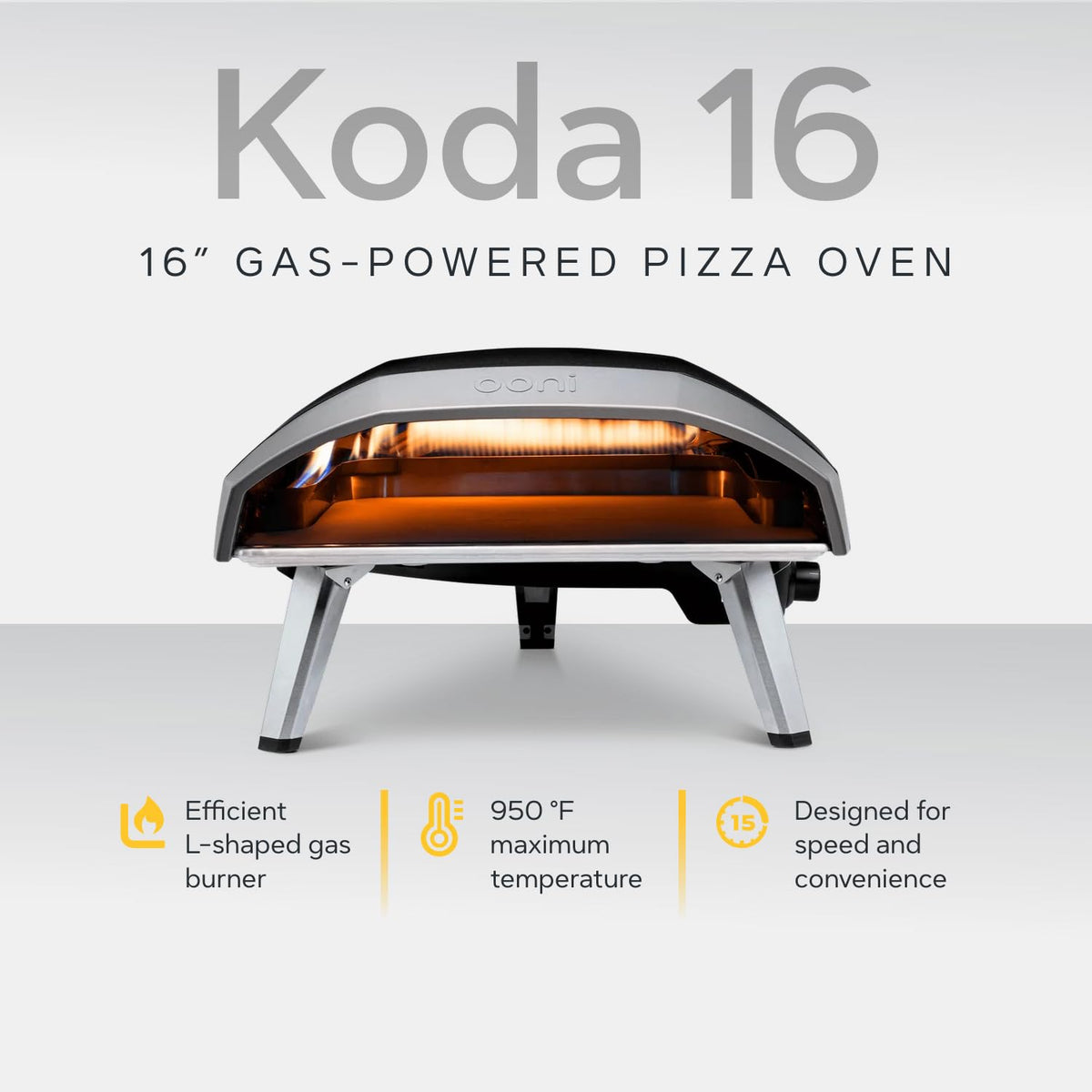 Ooni Koda 16 28 mbar regulator and hose connection for natural gas