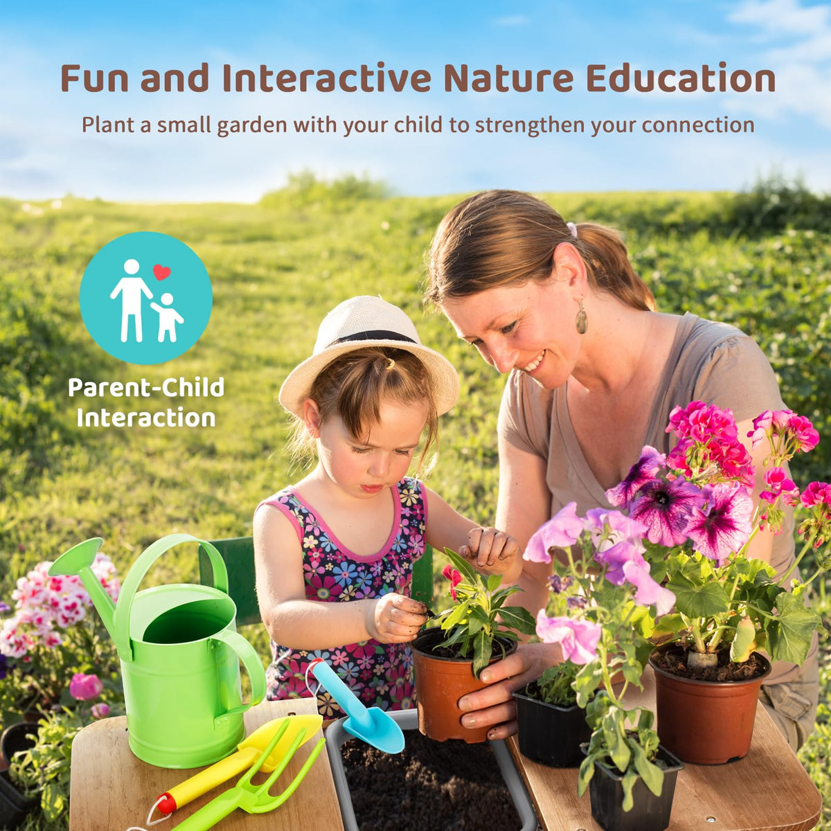 OOOK potting bench creates a dedicated outdoor space for kids' gardening.