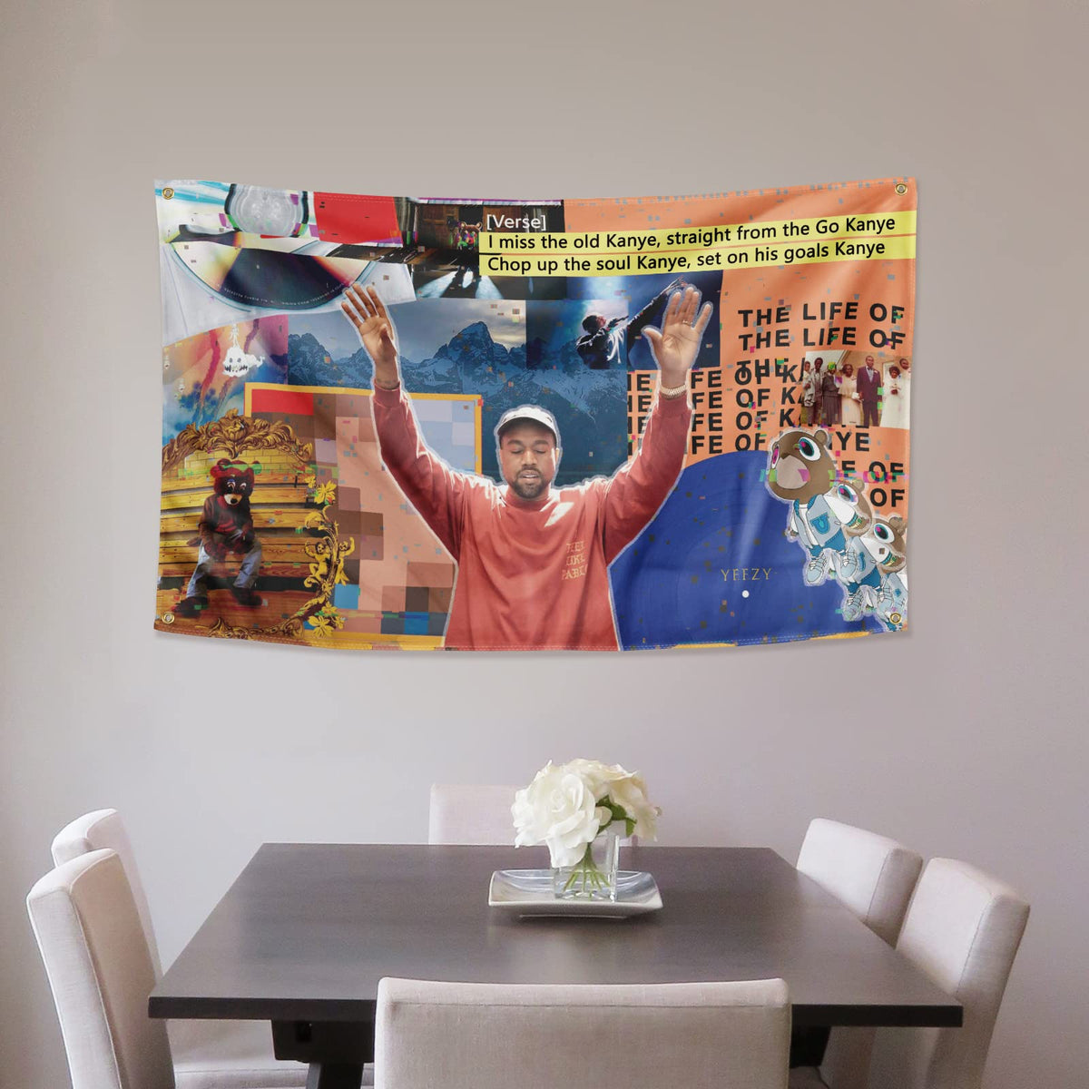 OOOYIY The Old Kanye flag adds personality to your study area or bedroom.