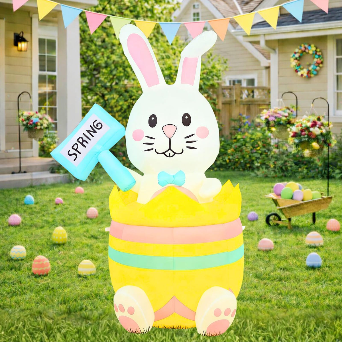 Opemon 5.2ft bunny boosts festive curb appeal during spring celebrations