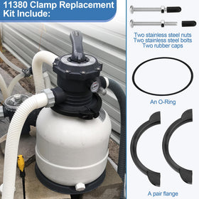 Ophjerg 11380 valve clamp assembly ready for simple attachment to a filter.